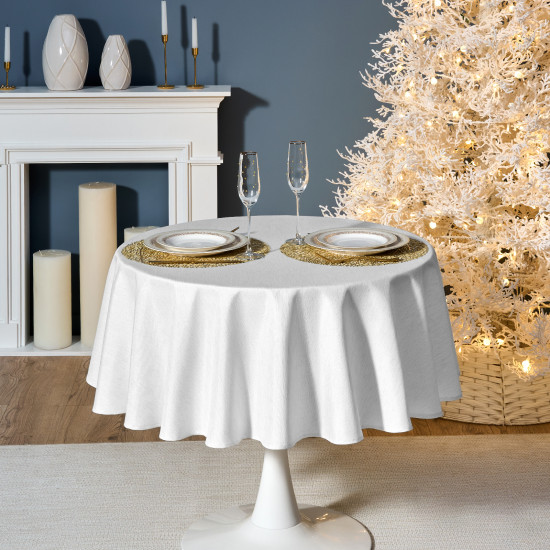 Скатерть круглая «Феерия.Серебро»