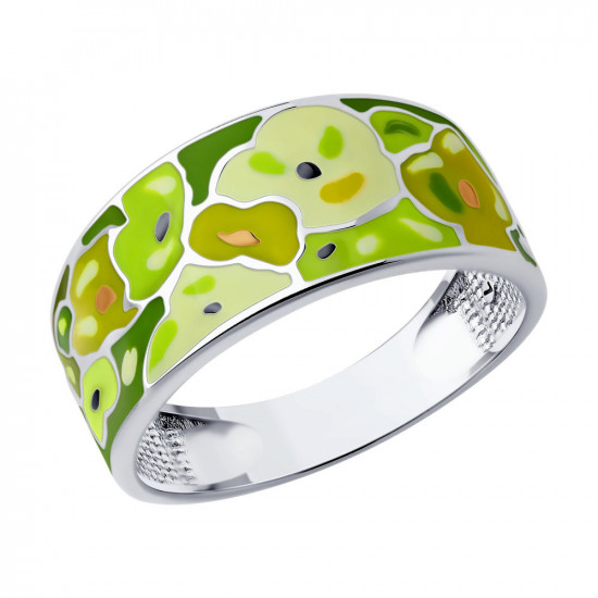 Кольцо из серебра с эмалью