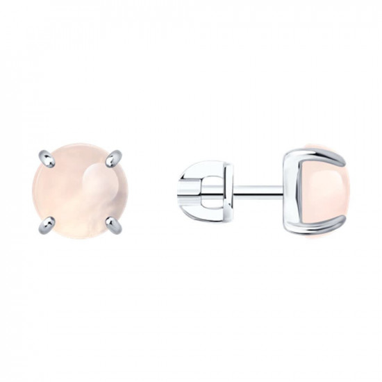 Серьги из серебра с кварцами