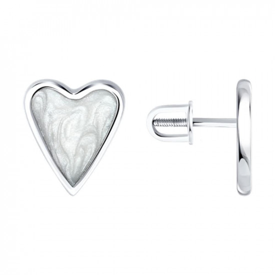 Серьги из серебра с эмалью