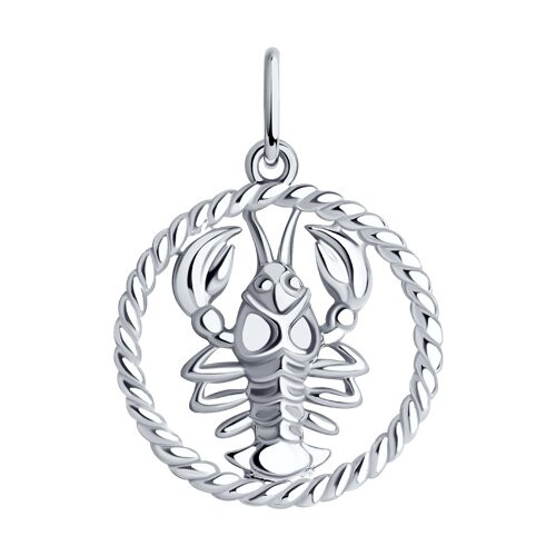 Подвеска из серебра «Знак зодиака Рак»