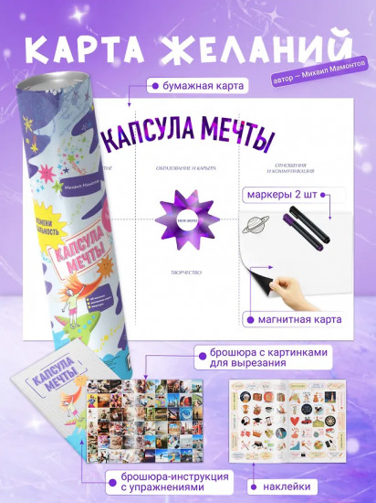Карта желаний «Капсула мечты. Измени реальность, создай будущее»