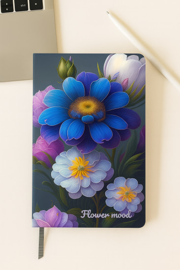 Ежедневник с дизайнерским принтом «Flower mood»