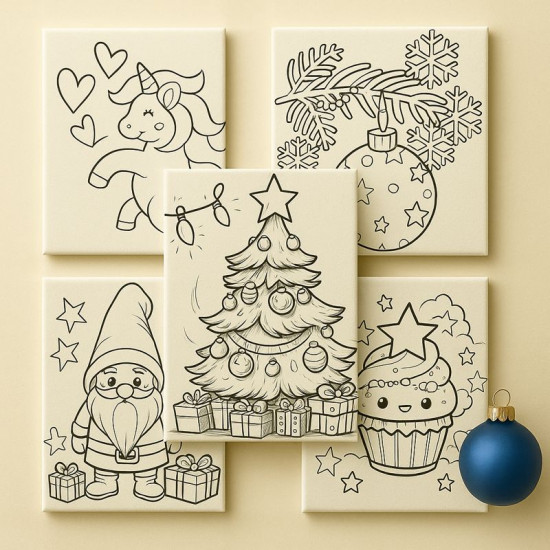 Набор раскрасок на магните «Новогодние каникулы»