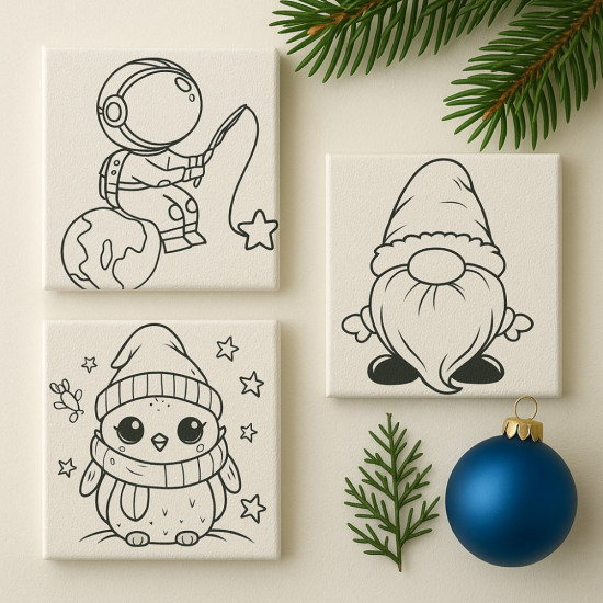 Набор раскрасок на магните «Новогодние»