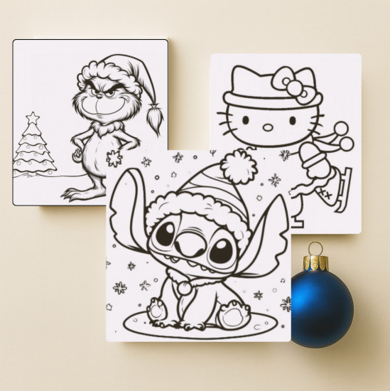 Набор раскрасок на магните «Новогодняя атмосфера»