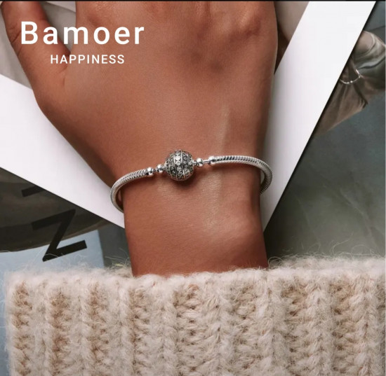 Браслет из серебра с фианитами «Pave»