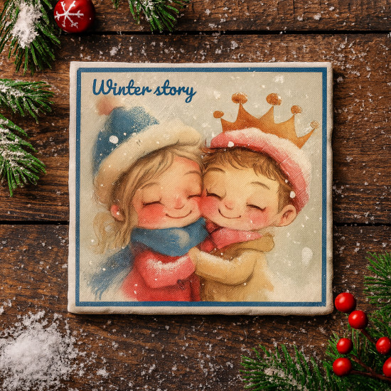 Открытка-магнит «Дети. Winter story»
