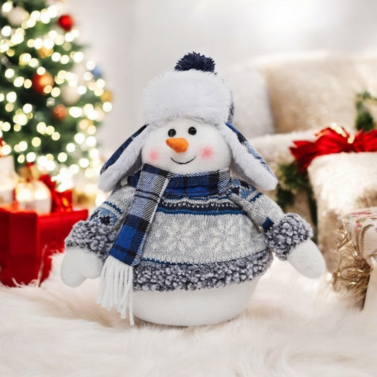 Новогодняя игрушка «Снеговик под ёлку»