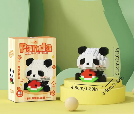 Конструктор пластиковый «Панда с арбузом»