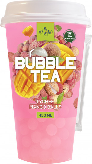 Напиток со вкусом личи и шариками со вкусом манго «Bubble Tea»
