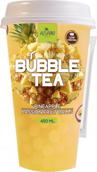 Напиток со вкусом ананаса и шариками со вкусом маракуйи «Bubble Tea»