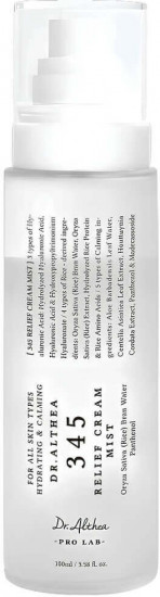 Успокаивающий мист для лица с гидролатом риса и пантенолом «345 Relief Cream Mist»