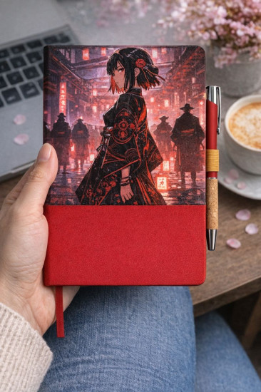 Ежедневник с дизайнерским принтом в стиле Аниме