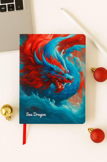 Ежедневник с дизайнерским принтом «Морской дракон»