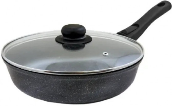 Сковорода с крышкой и съёмной ручкой «Оптима»