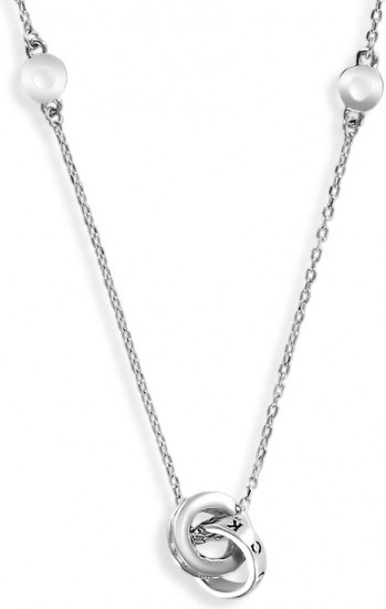 Колье женское из серебра с цирконом