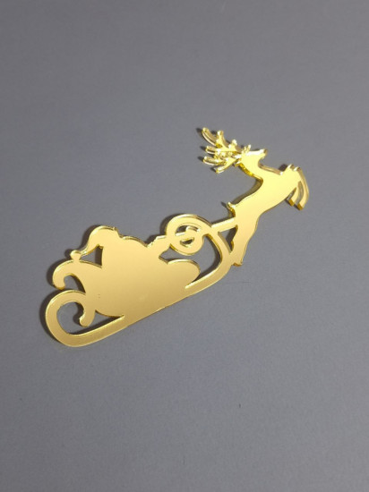 Топпер «Дед Мороз — сани с подарками»