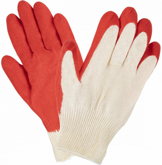 Комплект перчаток хлопчатобумажных износостойких с одинарным обливом