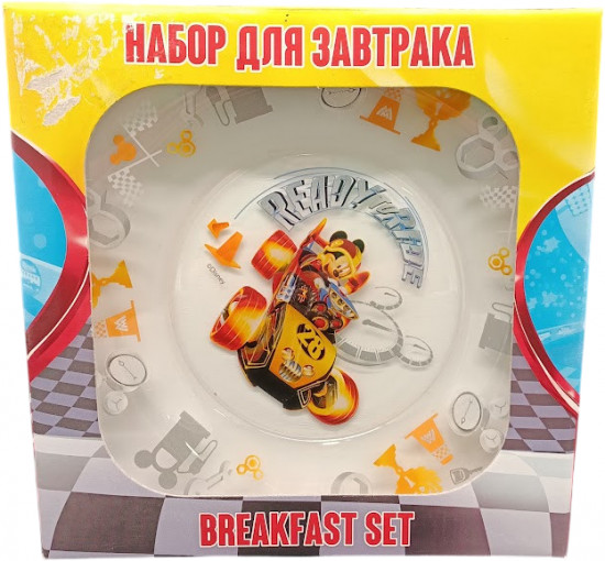 Набор для завтрака детский «Микки гонщик»