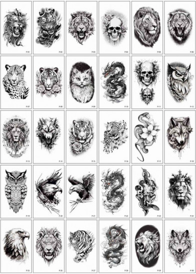 Набор временных татуировок