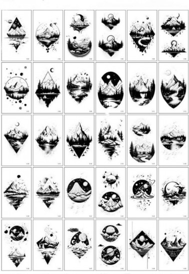 Набор временных татуировок