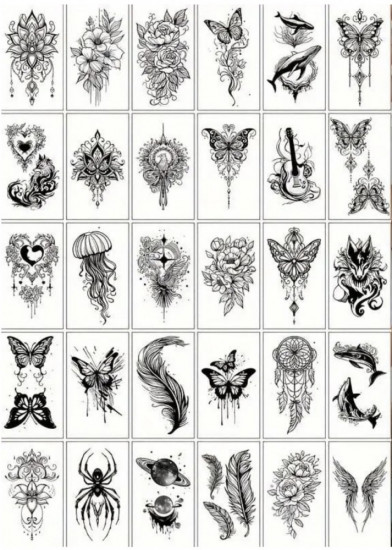 Набор временных татуировок