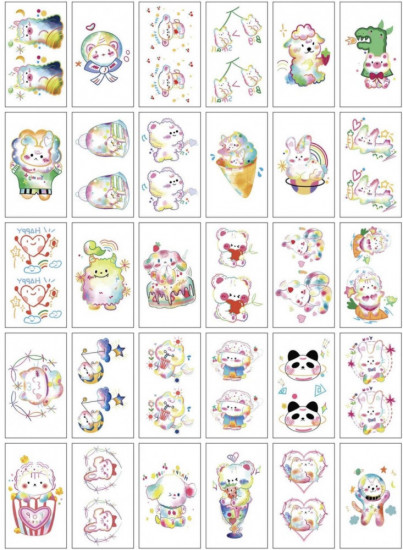 Набор временных татуировок