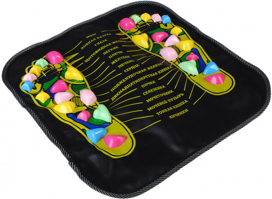 Коврик массажный для ног с указанием акупунктурных точек