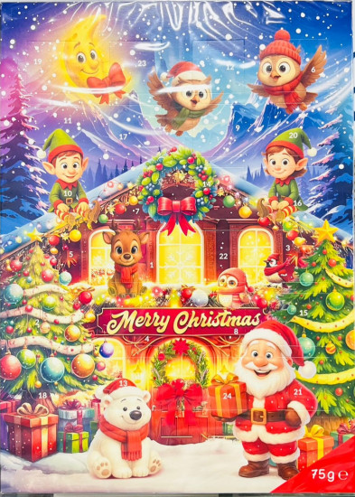 Рождественский календарь с шоколадом «Merry Christmas»
