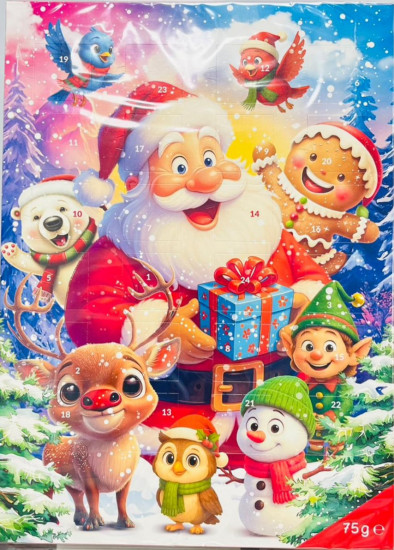 Рождественский календарь с шоколадом «Merry Christmas»