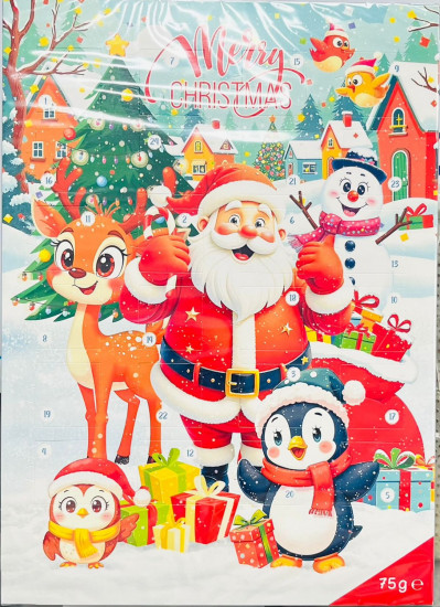 Рождественский календарь с шоколадом «Merry Christmas»