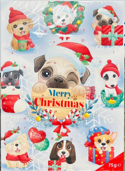 Рождественский календарь с шоколадом «Merry Christmas»