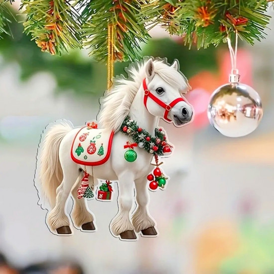 Подвеска акриловая новогодняя «Лошадка. Символ 2026»
