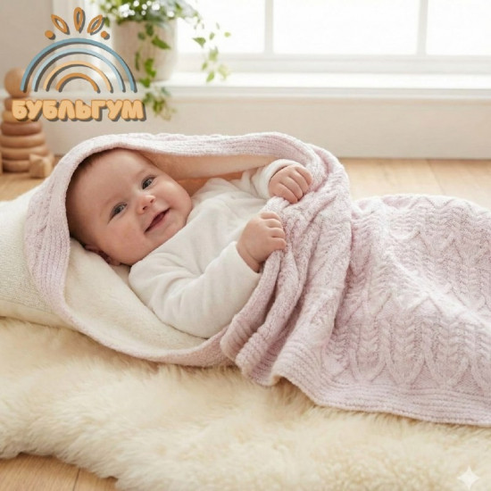 Детское одеяло вязанное