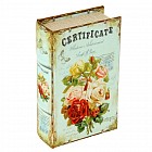 Сейф-книга шёлк «Пышные розы» 17 х 11 х 5 см