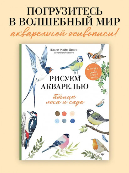 Рисуем акварелью. Птицы леса и сада