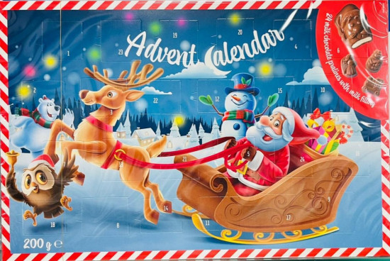 Рождественский календарь с шоколадом «Merry Christmas»