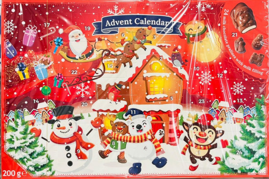 Рождественский календарь с шоколадом «Merry Christmas»