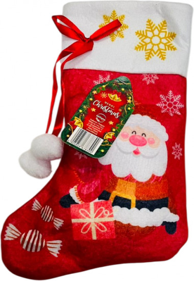 Шоколадные конфеты в рождественском носке «Merry Christmas»