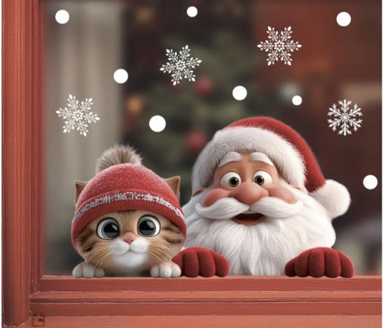 Наклейка новогодняя «Санта»