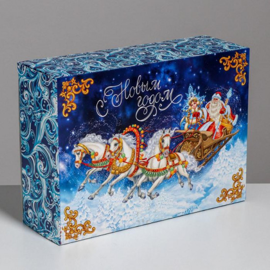 Коробка складная «Тройка лошадей»