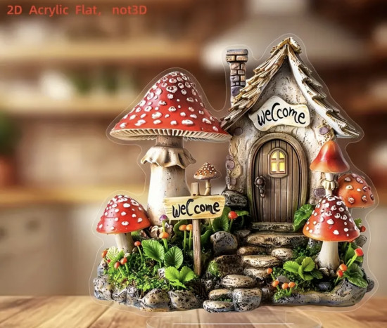 Акриловая фигурка «Грибной домик»