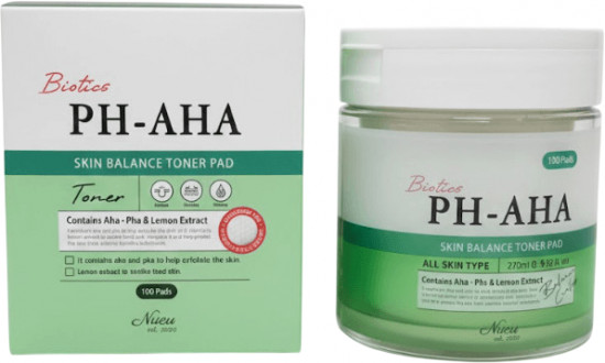 Очищающие пэды с кислотами для проблемной кожи «Biotics PH-AHA Skin Balance Toner Pad»
