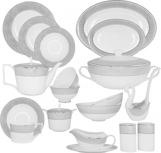 Сервиз обеденный «Севилья серебро»