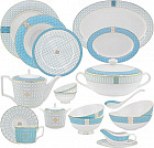 белый/голубой