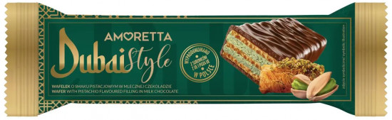 Батончик вафельный с фисташковым кремом в молочном шоколаде