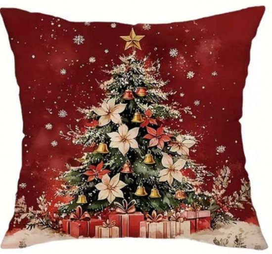 Новогодняя декоративная наволочка