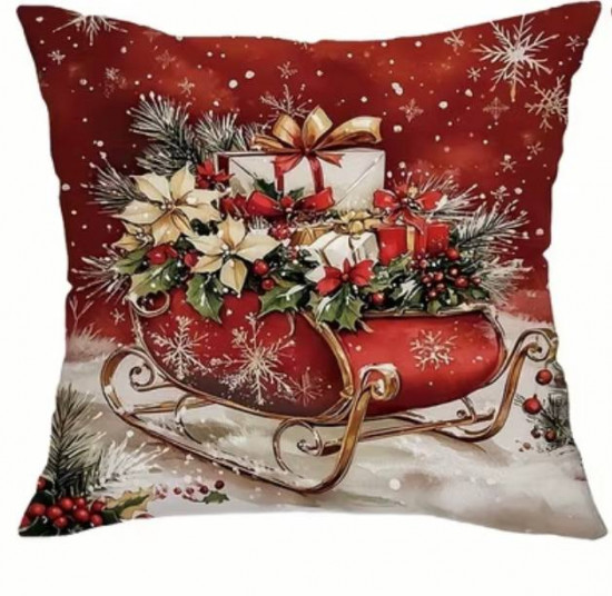 Новогодняя декоративная наволочка