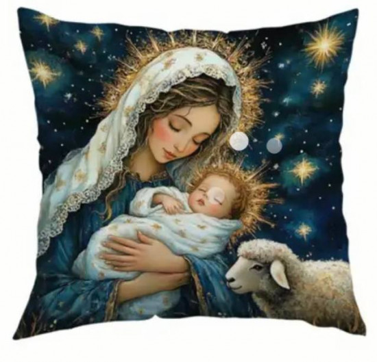 Новогодняя декоративная наволочка